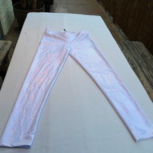 NWOT KTOO Iridescent White Leggings Size Large